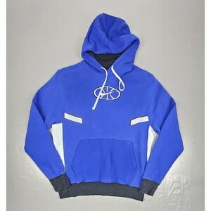 Vintage Nike Sportswear Hoodie Mens Small Blue Sweatshirt Athletic Center Swoosh